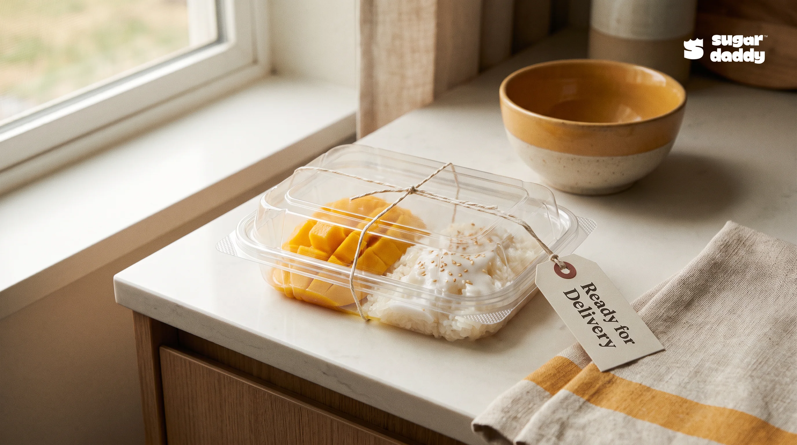 A delicious mango sticky rice, a top pick for what dessert to order tonight in Da Nang.