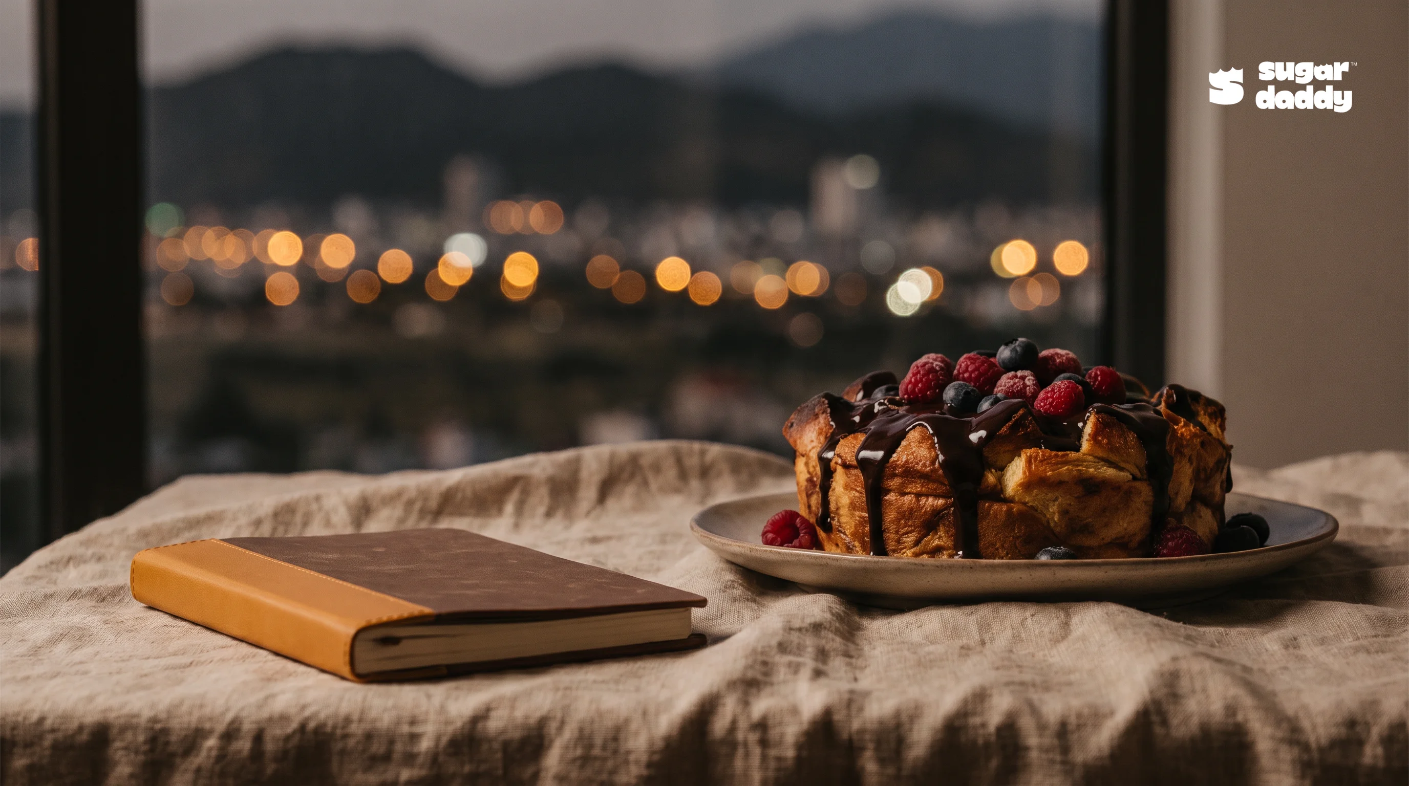 Beautifully plated brioche dessert for convenient dessert delivery Marble Mountains.